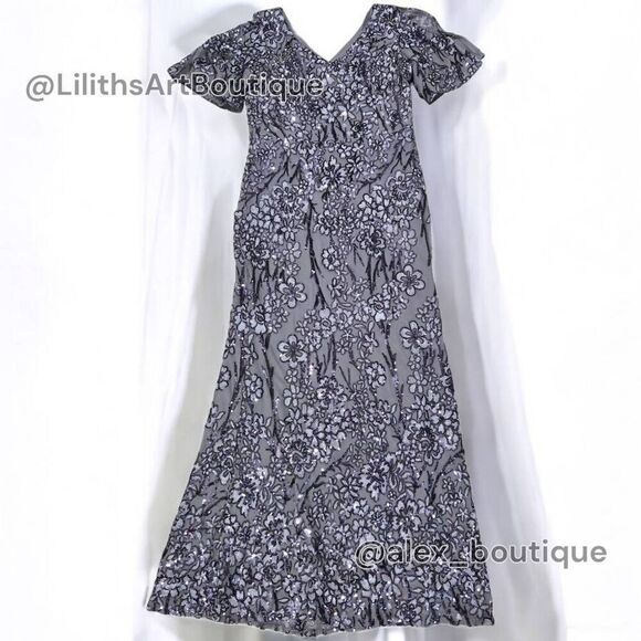 Alex Evening Cold Shoulder Sequin A-line Dress(C036)-Size 10 for Women - Picture 7 of 11